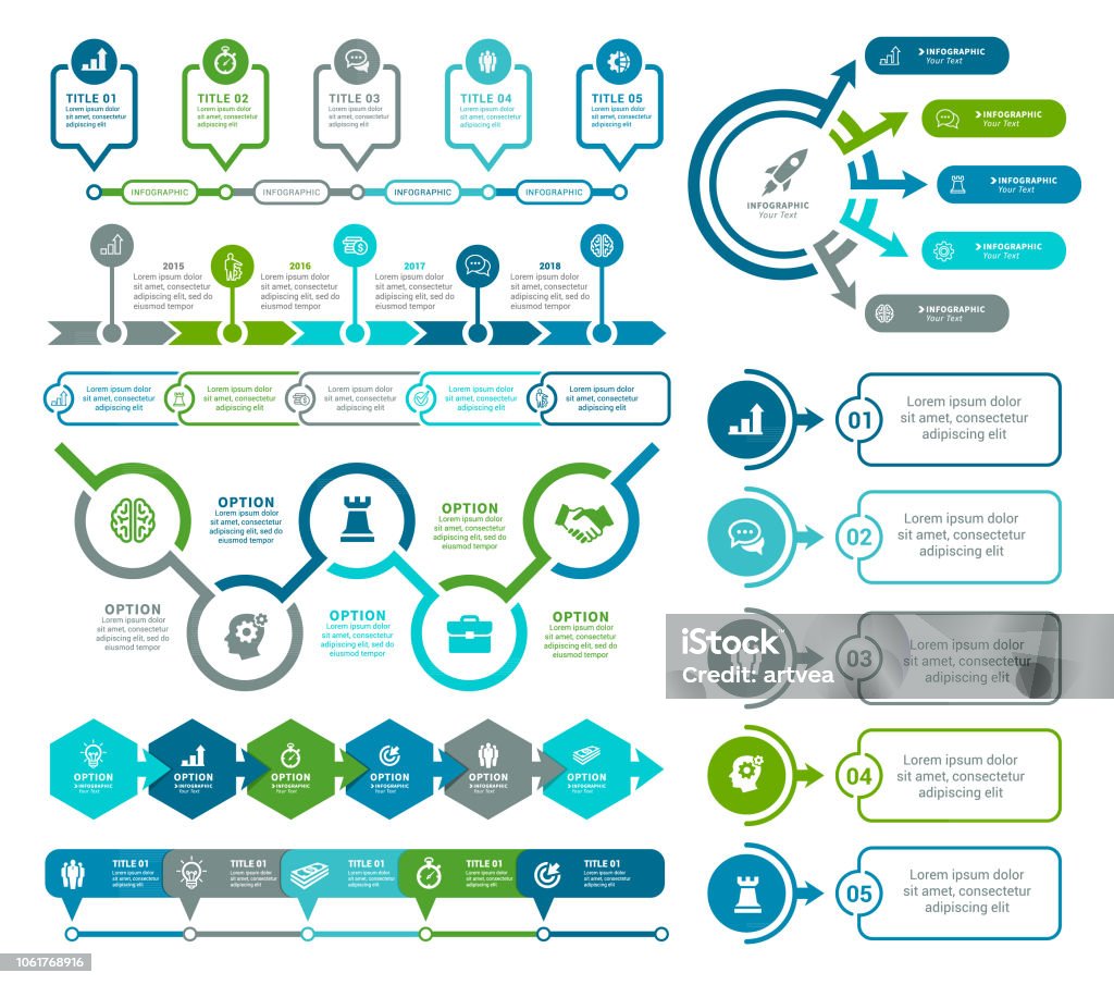 Elementy infografiki - Grafika wektorowa royalty-free (Grafika informacyjna)