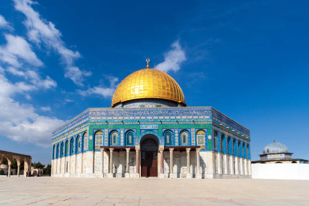 jerusalem dome of the rock - temple mound imagens e fotografias de stock