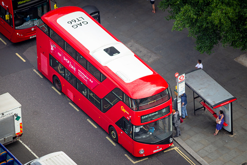 London - Jul 01, 2015: A Double-decker bus on the street in London