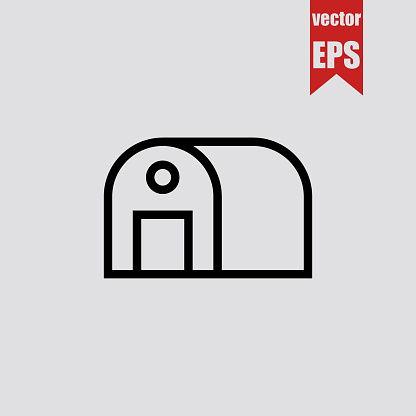 Hangar icon.Vector illustration.