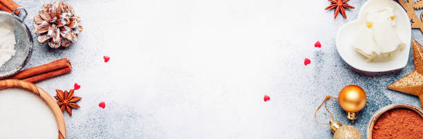 istock Christmas or New Year composition with ingredients for baking or cookies 1061771634