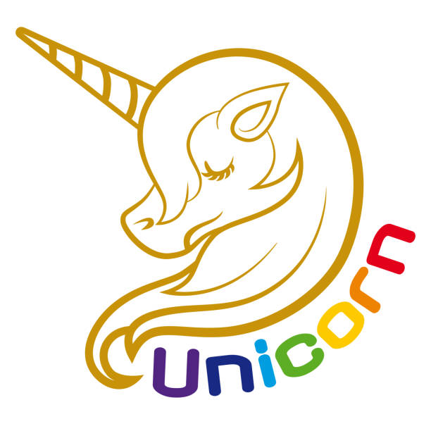 illustrations, cliparts, dessins animés et icônes de tête de licorne clip art - tame