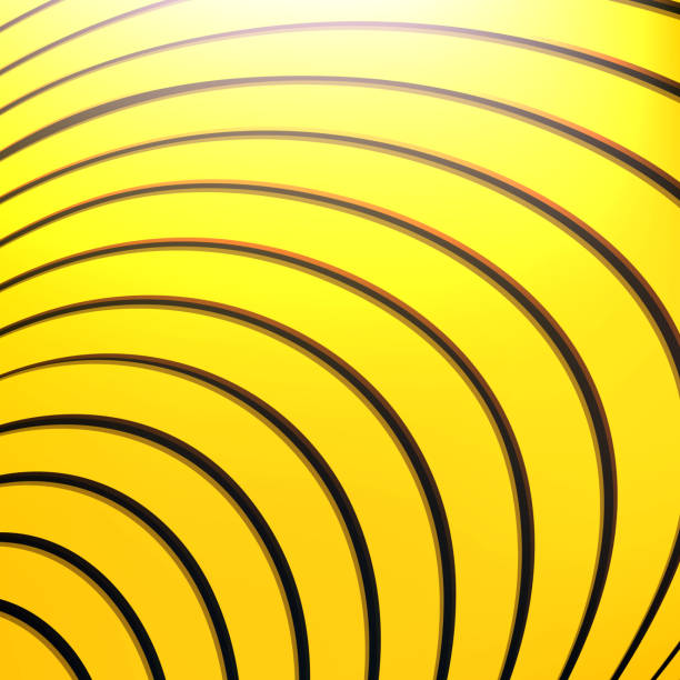 istock Abstract cover with smooth yellow curves. background, contains transparencies 1061779094