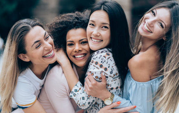 istock Portrait of four best girlfriends 1061783216