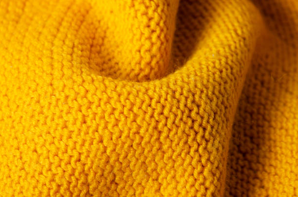 istock Yellow warm fabric texture material sweater 1061791626
