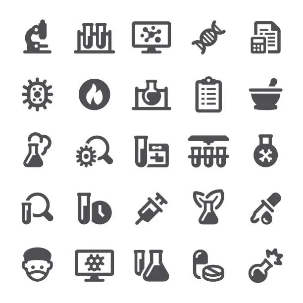 Vector illustration of Lab icons