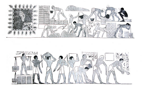 istock An engraved illustration of Ancient egyptians who build the construction from a vintage book 1061799412