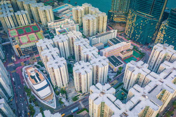 istock Downtown skyline with urban skyscrapers 1061799426