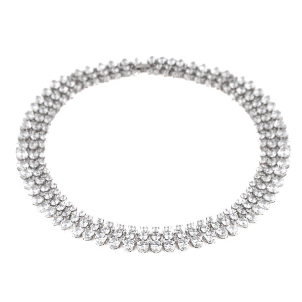 istock Silver fashion pendant isolated on white background 1061801922