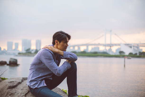 Young man staring into the distance