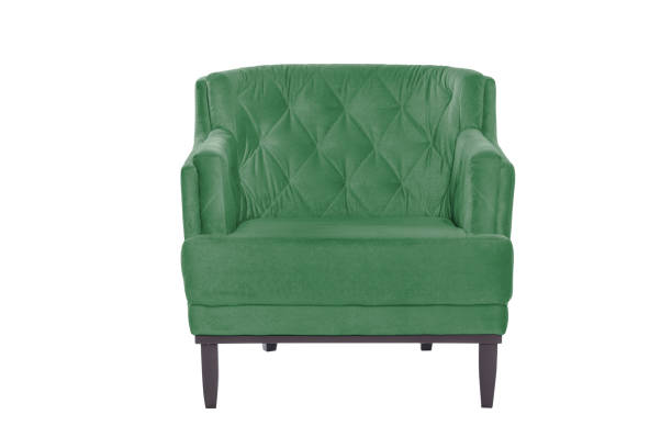 istock Beaultiful blue armchair. Modern chair on white background. Texture chair. 1061803170