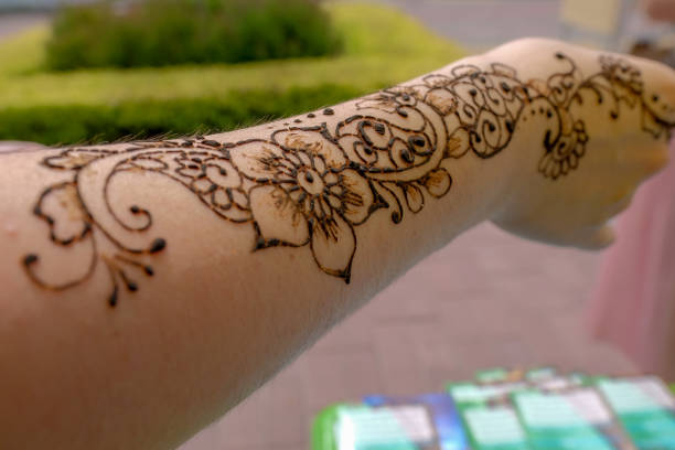 istock henna drawing closeup on female hand 1061807294