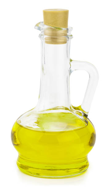 istock Extra olive oil bottle isolated on a white background 1061808834