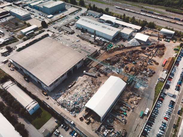 istock Aerial view on the factory 1061809618