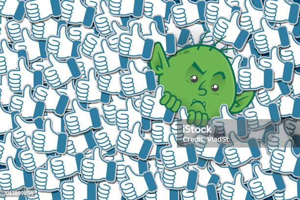 Internet Troll Fake News Account Social Media Likes Stock Illustration - Download Image Now