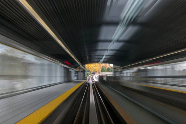istock skytrain motion blur when the train is moving out of a station 1061814928