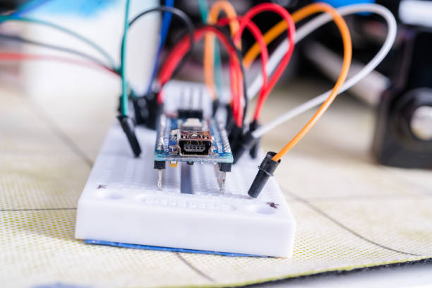 istock Electronic board in hardware repair shop 1061815540