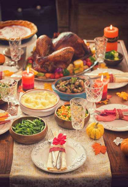 istock Festive Place Setting with Autumn Decorations 1061822276