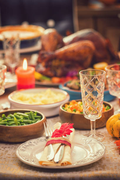 istock Festive Place Setting with Autumn Decorations 1061824314