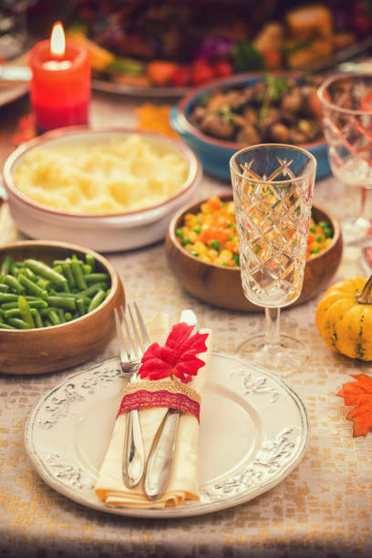 istock Festive Place Setting with Autumn Decorations 1061824316