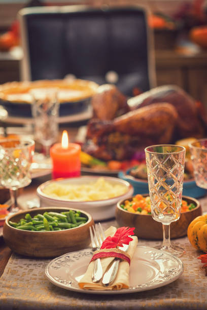 istock Festive Place Setting with Autumn Decorations 1061824450