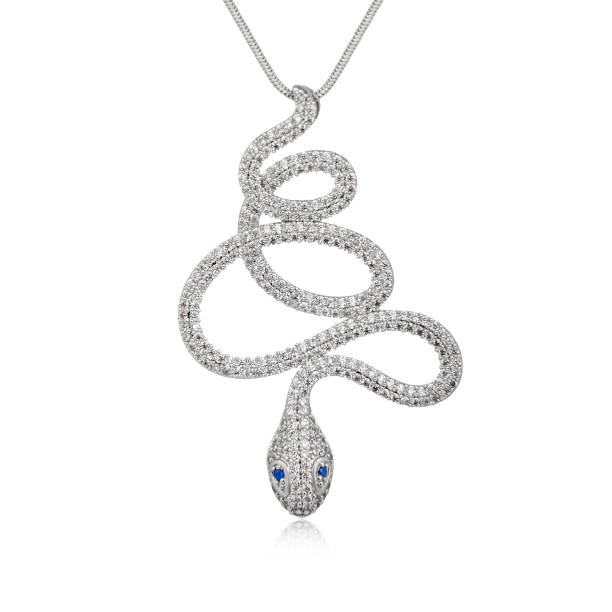 istock Diamond pendant isolated on white background