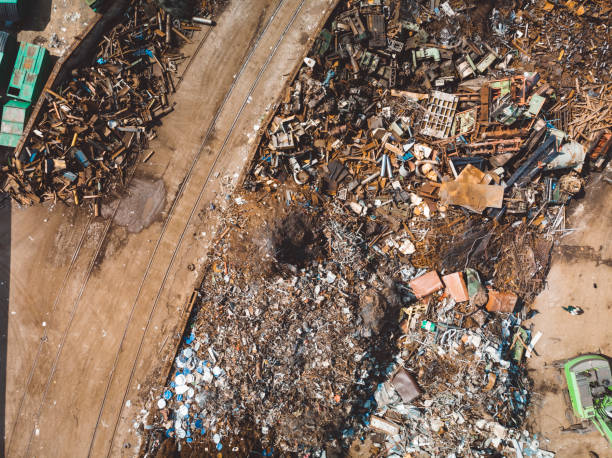 istock Aerial view on the metal dump 1061829634