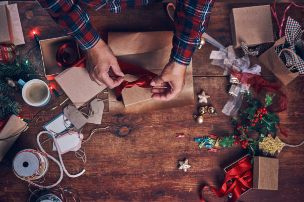 istock Wrapping and Decorating Christmas Presents 1061829996