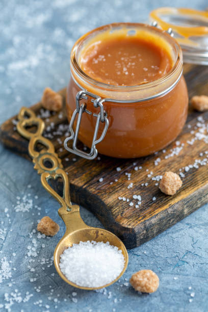 istock Salty homemade caramel sauce. 1061831436
