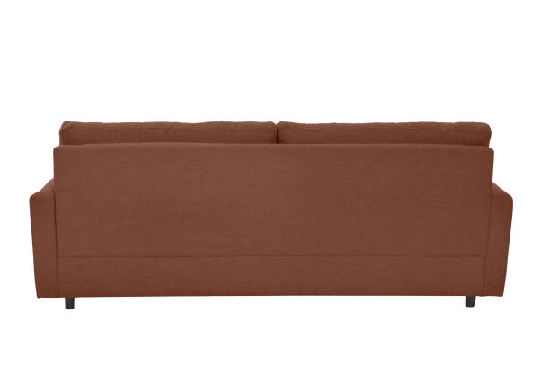 istock Three seats cozy white fabric sofa isolated on white background 1061831454