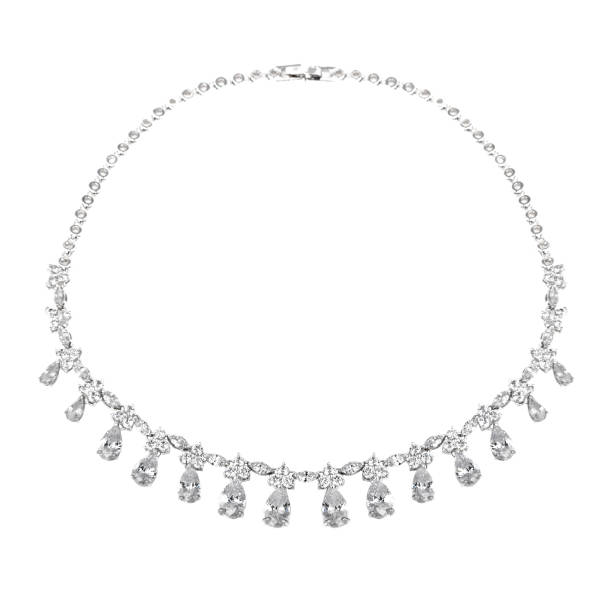 istock Diamond pendant isolated on white background