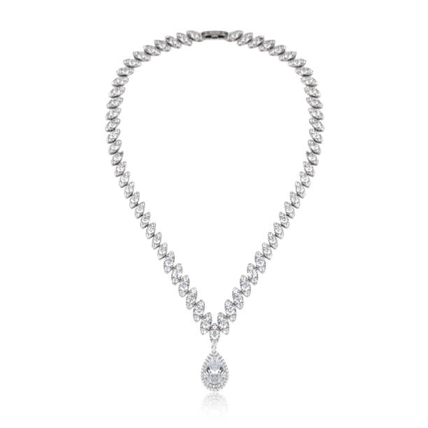 istock Diamond pendant isolated on white background
