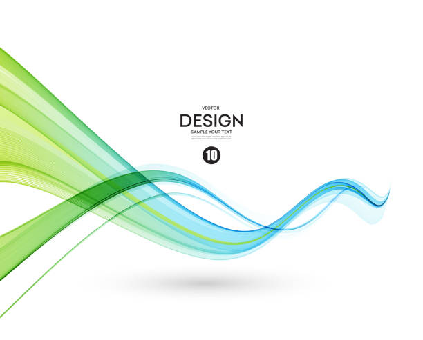 illustrazioni stock, clip art, cartoni animati e icone di tendenza di elemento di progettazione astratti delle onde di colore - energy conservation