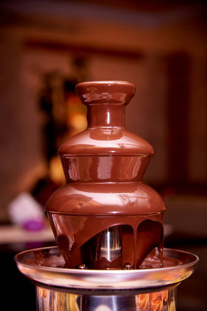 istock Chocolate fountain close up. 1061838990