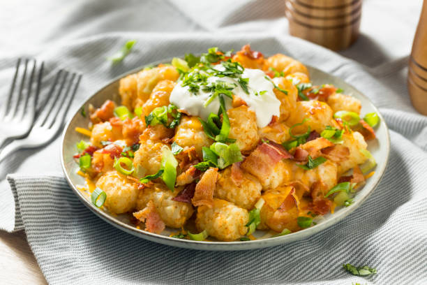 Spicy Homemade Loaded Taters Tots