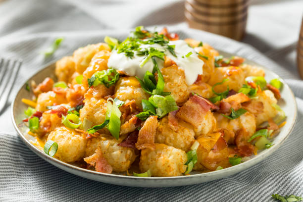 Spicy Homemade Loaded Taters Tots