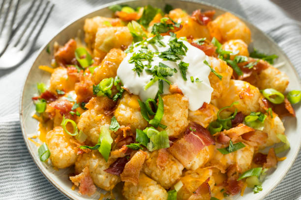 Spicy Homemade Loaded Taters Tots