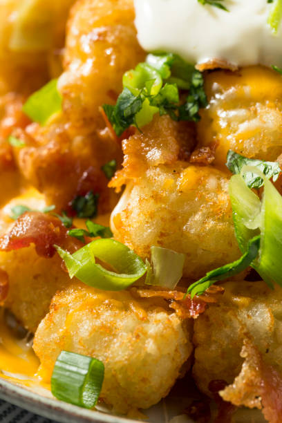 Spicy Homemade Loaded Taters Tots