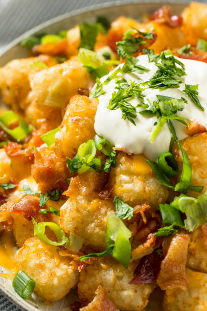 Spicy Homemade Loaded Taters Tots