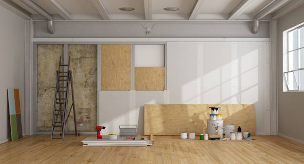 architectural restoration and insulation of an old wall architectural restoration and insulation of an old wall in a loft and selection of the color swatch - 3d rendering
Note: the room does not exist in reality, Property model is not necessary insulation stock pictures, royalty-free photos & images