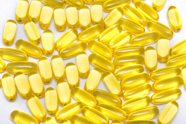 istock Omega-3 fish oil capsules 1061856124