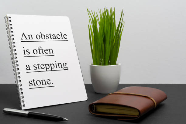 istock Inspirational and motivation life and business quote on notepad. 1061856714