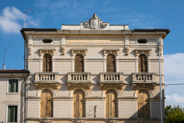istock white house with shelters in Cittadella, Italy 1061858526