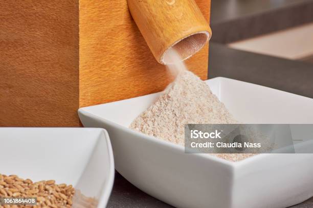 Flour Mill With Fresh Spelt Flour Stock Photo - Download Image Now - Flour Mill, 7-Grain Bread, Agriculture