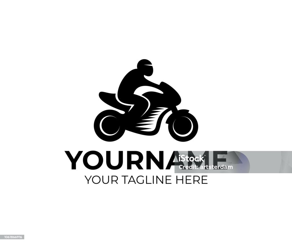 Vetores de Motociclista Na Moto Moto Design De Logotipo Moto