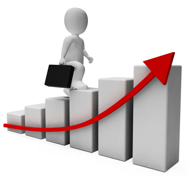 istock Character Profits Indicates Business Person And Advance 3d Rendering 1061869432