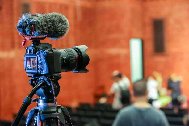 istock camera show viewfinder image catch motion in interview or broadcast wedding ceremony, catch feeling, stopped motion in best memorial day concept. 1061875624