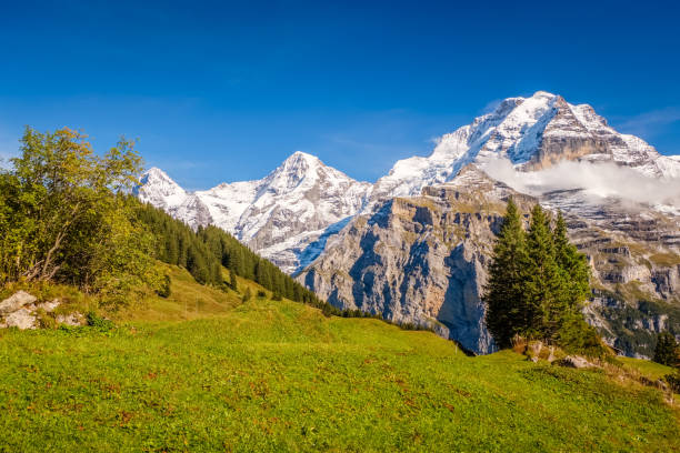 istock Spectacular mountain views between Murren and Allmendhubel (Berner Oberland, Switzerland) 1061875736