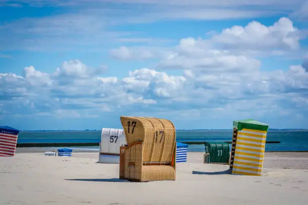 beach chairs on Borkum