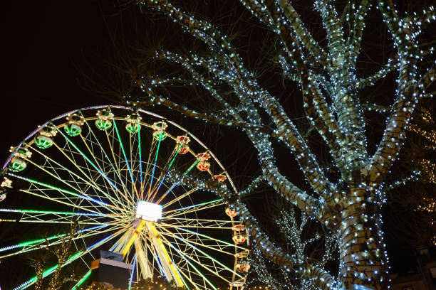 istock Carousel at the Christmas fair in Luxembourg 1061877756